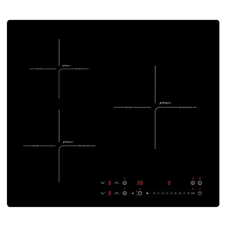 Cocina inducción de 3 quemadores