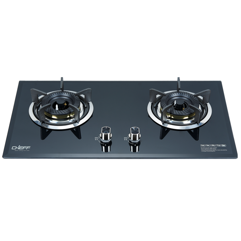 Cocina A Gas 2 Hornillas Vidrio Templado
